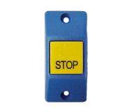STOP BUTTON WALL BLUE/YELLOW BRAYLE