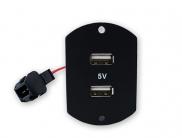 USB DOUBLE CHARGER 250MM CABLE